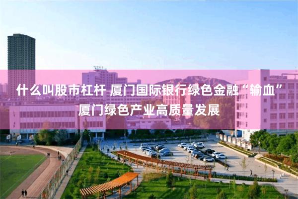 什么叫股市杠杆 厦门国际银行绿色金融“输血”厦门绿色产业高质量发展