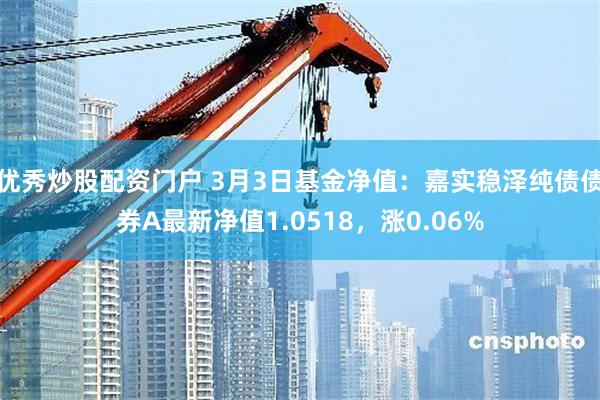 优秀炒股配资门户 3月3日基金净值：嘉实稳泽纯债债券A最新净值1.0518，涨0.06%
