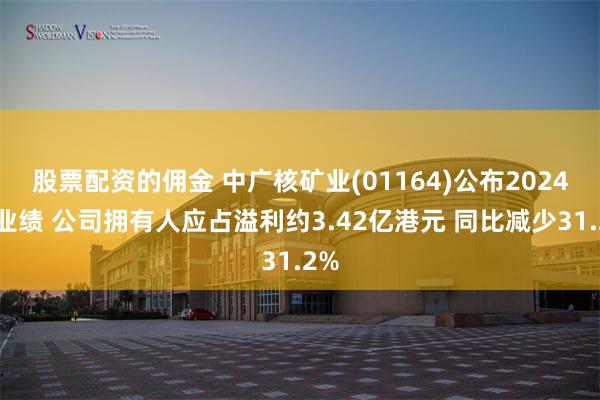 股票配资的佣金 中广核矿业(01164)公布2024年业绩 公司拥有人应占溢利约3.42亿港元 同比减少31.2%