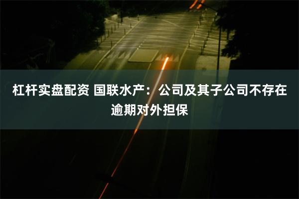 杠杆实盘配资 国联水产：公司及其子公司不存在逾期对外担保