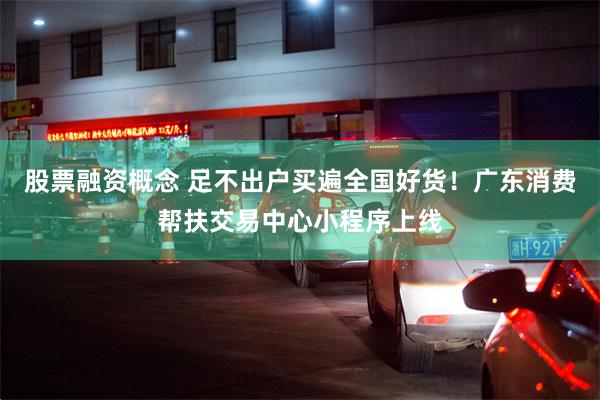 股票融资概念 足不出户买遍全国好货！广东消费帮扶交易中心小程序上线