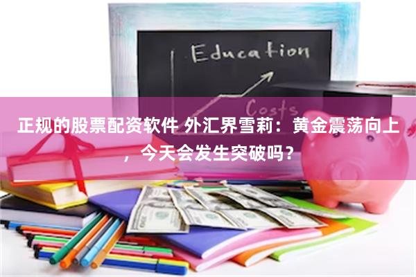 正规的股票配资软件 外汇界雪莉：黄金震荡向上，今天会发生突破吗？