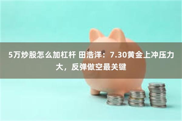 5万炒股怎么加杠杆 田浩洋：7.30黄金上冲压力大，反弹做空最关键