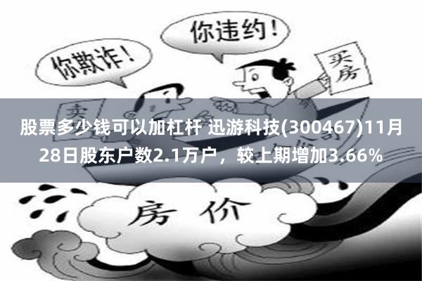 股票多少钱可以加杠杆 迅游科技(300467)11月28日股东户数2.1万户，较上期增加3.66%