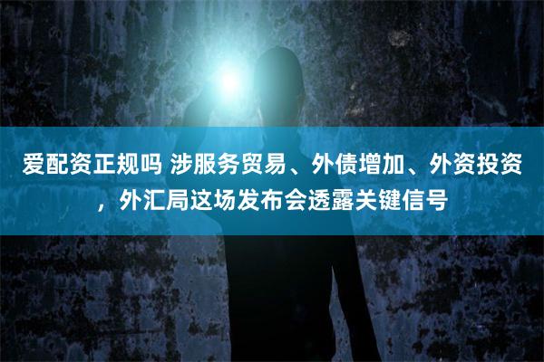 爱配资正规吗 涉服务贸易、外债增加、外资投资,外汇局这场发布会透露关键信号