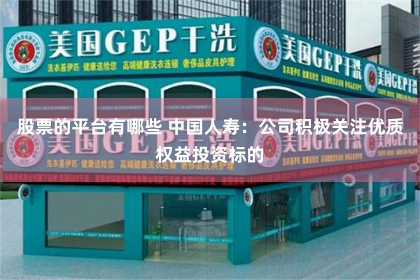 股票的平台有哪些 中国人寿：公司积极关注优质权益投资标的