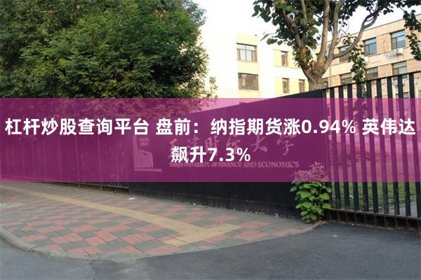 杠杆炒股查询平台 盘前：纳指期货涨0.94% 英伟达飙升7.3%