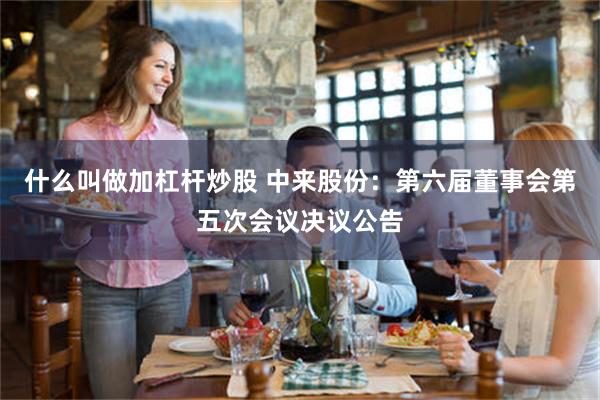 什么叫做加杠杆炒股 中来股份：第六届董事会第五次会议决议公告